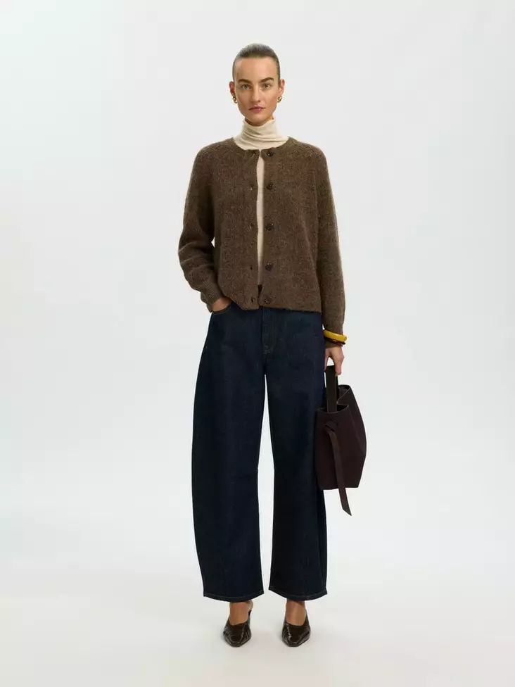 SELECTED WOMEN SLWLulu Lyhyt Alpakka Villaneuletakki - Neuletakit - NOS16074481DACHSH - 1
