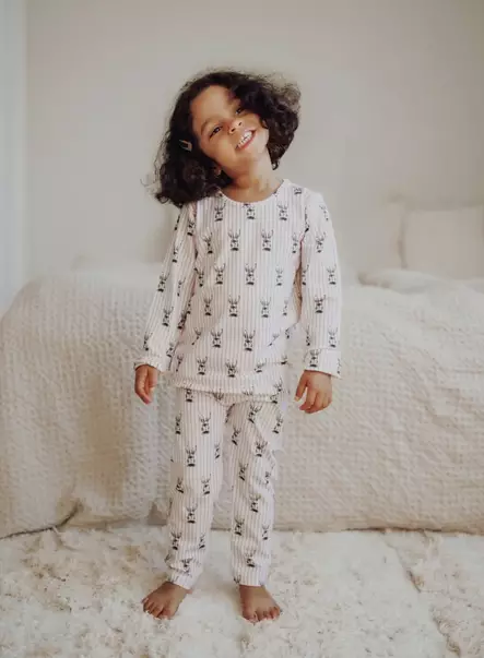 Metsola Bunny Stripes Pyjama - Yöasut ja Pyjamat - 266PYJAMBUNSTRIPI - 2