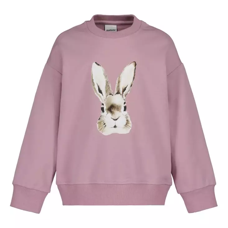 Metsola Bunny Frosty Pink Oversize Sweater Collegepaita - Paidat - 265SWEATERBUNNYPI - 1