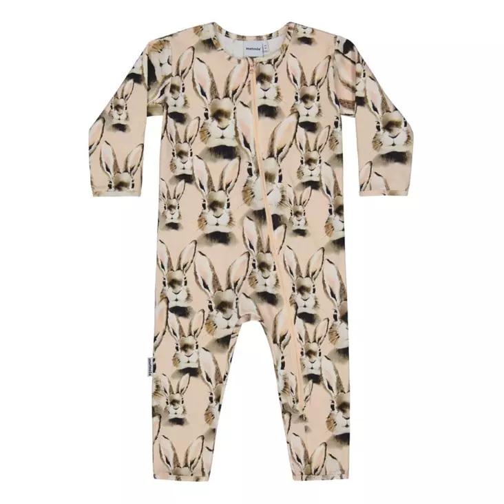 Metsola Bunny Pink Nightsuit - Yöasut ja Pyjamat - NOSNIGHTSUITBUNPI - 1