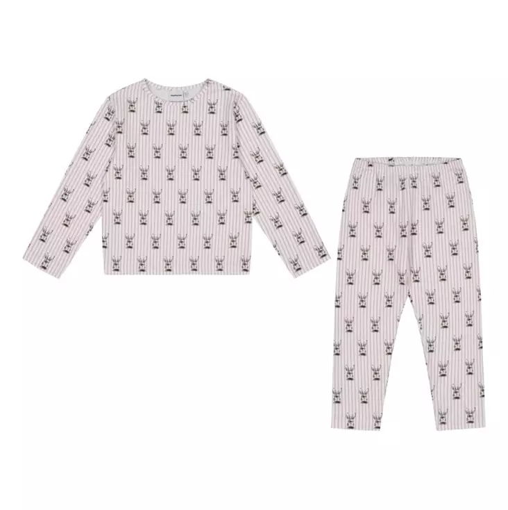 Metsola Bunny Stripes Pyjama - Yöasut ja Pyjamat - 266PYJAMBUNSTRIPI - 1