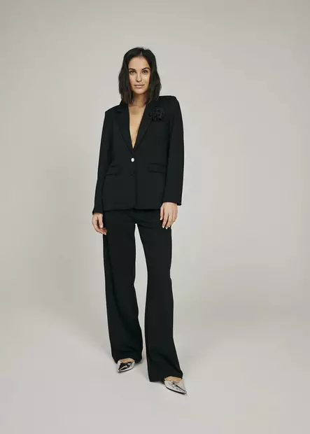 FREE/QUENT Nanni Suorat Housut - Pitkät housut - 235200632BLACK - 1