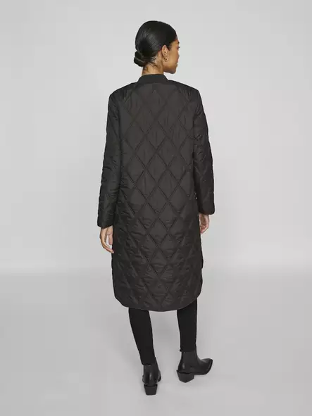 VILA Quila Tikattu Vetoketjullinen Takki - Kevyttakit ja Liivit - 25314102942BLACK - 2