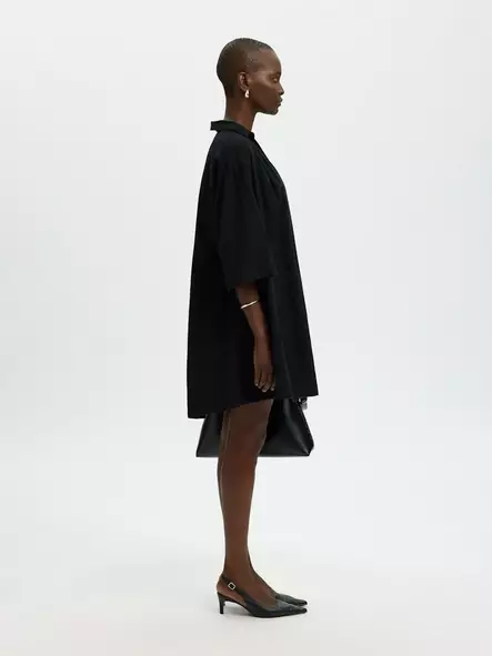 SELECTED FEMME SLFLUISA Pellavasekoitemekko - Kangasmekot - 26216099899BLACK - 2