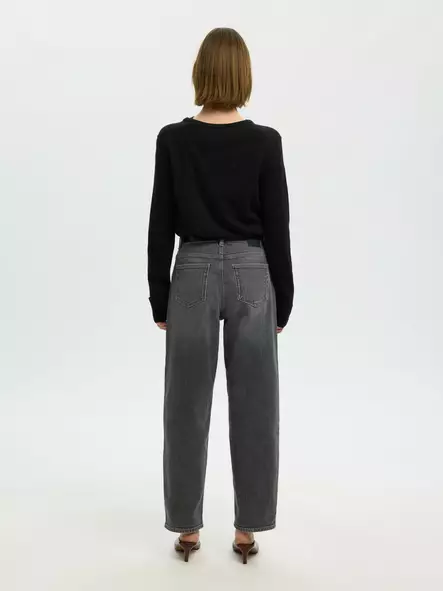 SELECTED WOMEN SLWTHEA Napitettava Merinovillaneuletakki - Neuletakit - NOS16098148BLACK - 2