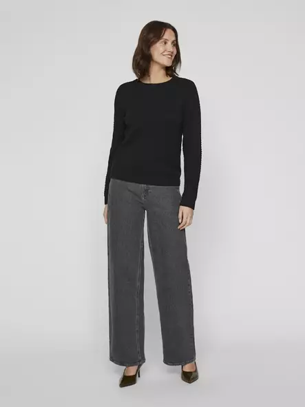 VILA VIDALO Perusmallinen Neulepaita - Neulepaidat, -tunikat, -mekot - NOS14082767BLACK - 1