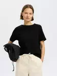 SELECTED FEMME Assia Lyhythihainen T-paita - Trikoopaidat ja Collegepaidat - 25316097834BLACK - 4