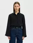 SELECTED FEMME Amara Pitkähihainen Viskoosi Paitapusero - Kangaspaidat - 25416098124BLACK - 1