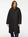 VILA VITATE Hupullinen Pitkä Tikattu Takki - Kevyttakit ja Liivit - NOS14116549BLACK - 3