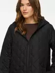 VILA VITATE Hupullinen Pitkä Tikattu Takki - Kevyttakit ja Liivit - NOS14116549BLACK - 4