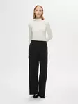 SELECTED FEMME Emma-Tara Leveälahkeiset Housut - Pitkät housut - NOS16094122BLACK - 1