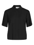 VILA Pricil Lyhythihainen Paita - Kangaspaidat - NOS14102507BLACK - 6