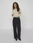 VILA Clava Korkeavyötäröiset Housut - Pitkät housut - 99914100196BLACK - 1
