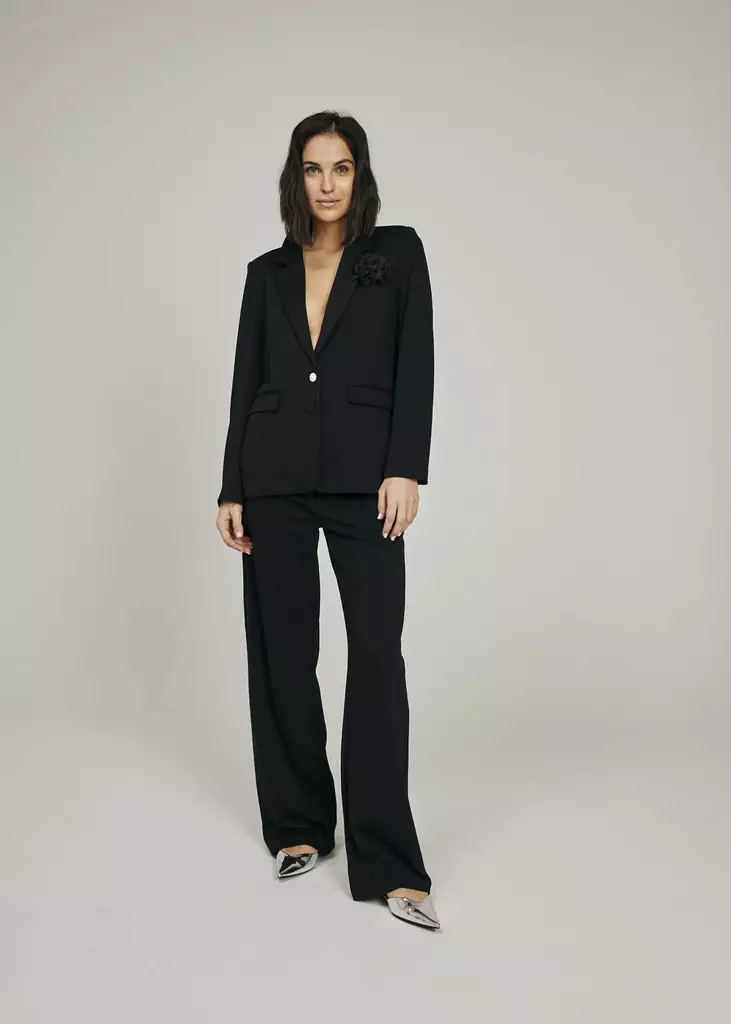 FREE/QUENT Nanni Suorat Housut - Pitkät housut - 235200632BLACK - 1