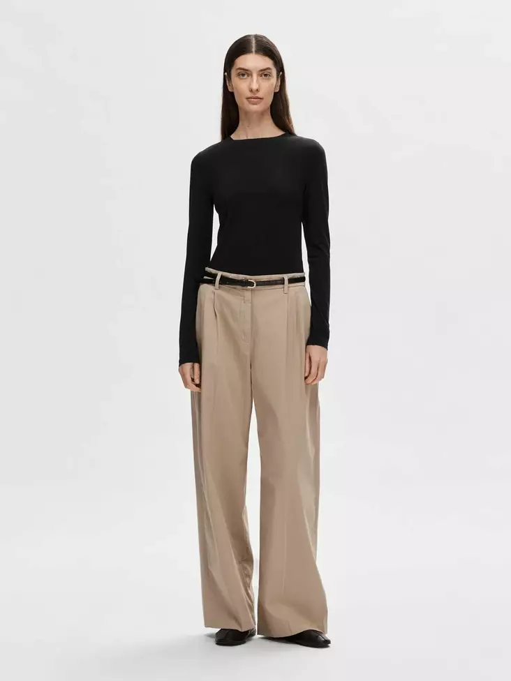 SELECTED FEMME Cora Pitkähihainen Paita - Trikoopaidat ja Collegepaidat - NOS16094362BLACK - 1