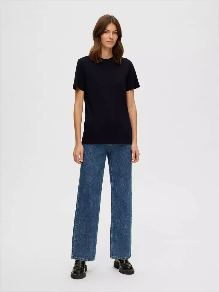 SELECTED FEMME My Essential T-paita - Trikoopaidat ja Collegepaidat - NOS16089123BLACK - 1