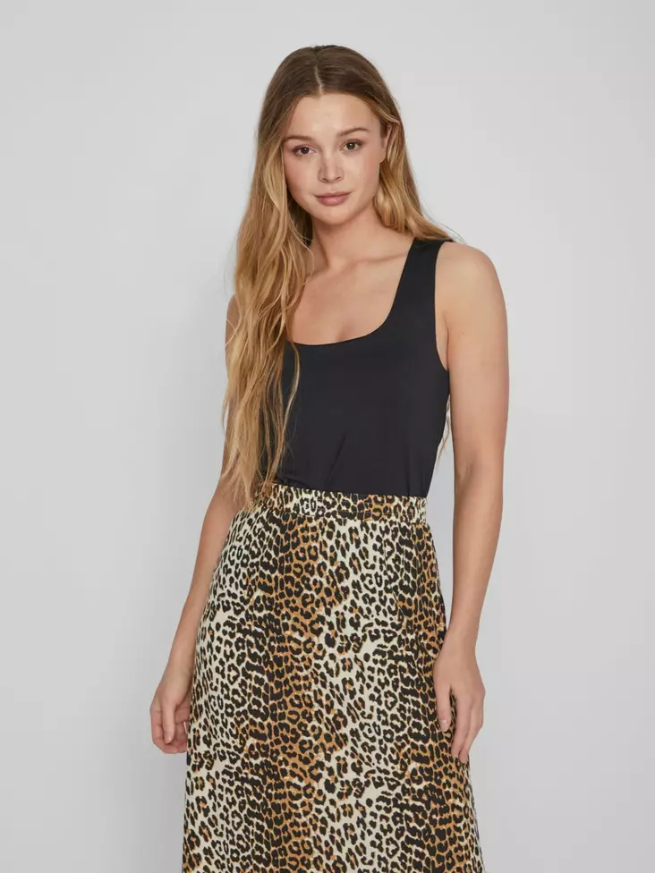 VILA Kenza Perusmallinen Hihaton Toppi - Trikoopaidat ja Collegepaidat - NOS14089092BLACK - 1