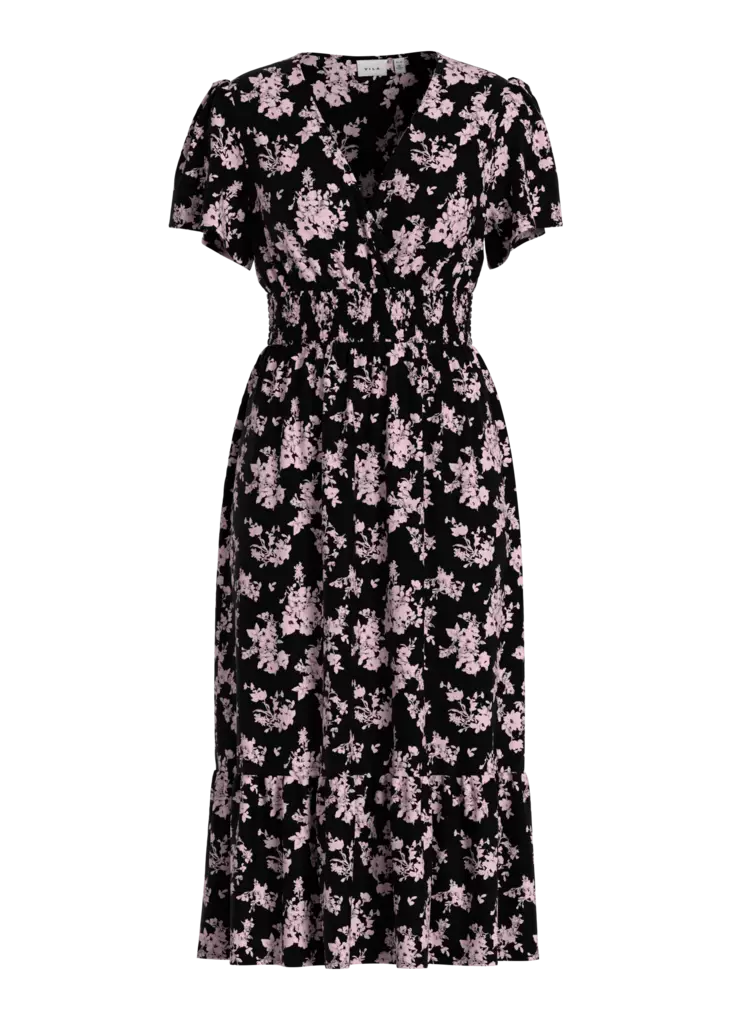 VILA VIMATTHILDE Lyhythihainen Maksimekko - Kangasmekot - 26314118274BLACK - 1
