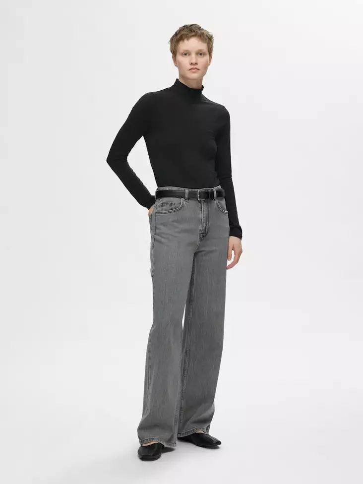 SELECTED FEMME Manja Korkeakauluksinen Trikoopaita - Trikoopaidat ja Collegepaidat - NOS16094345BLACK - 1