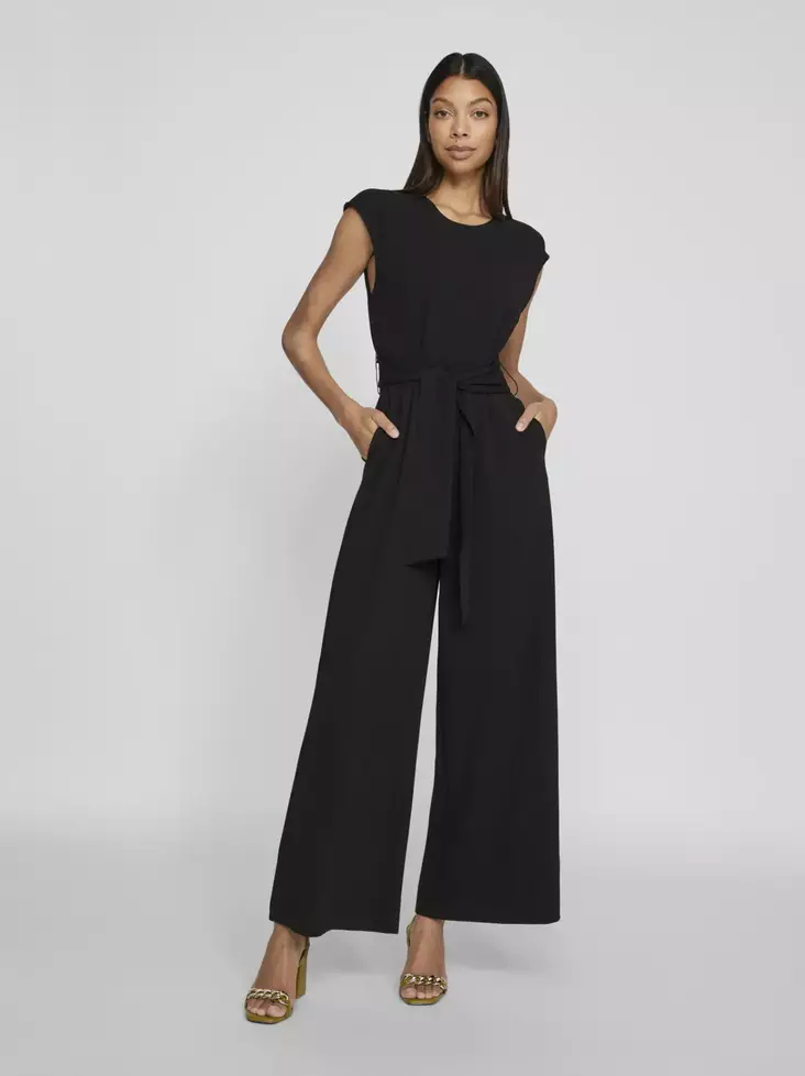VILA VIPEBA Hihaton Jumpsuit - Trikoomekot ja Collegemekot - 23314089396BLACK - 1