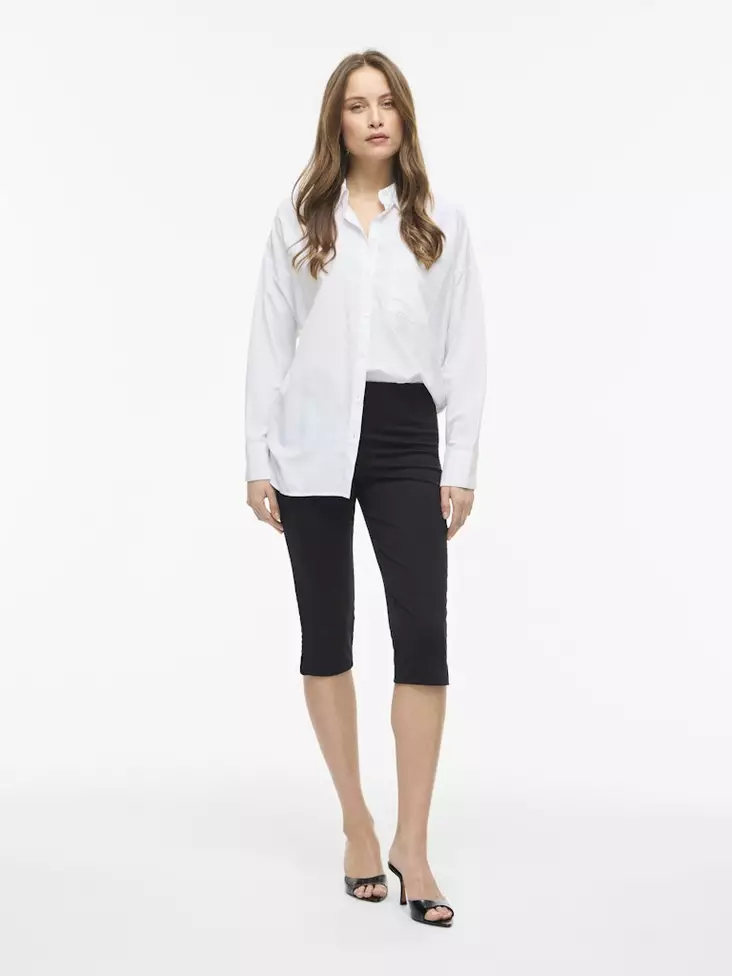 VILA VISOFIE Korkeavyötäröiset Slim Caprit - Caprit - 26314113962BLACK - 1