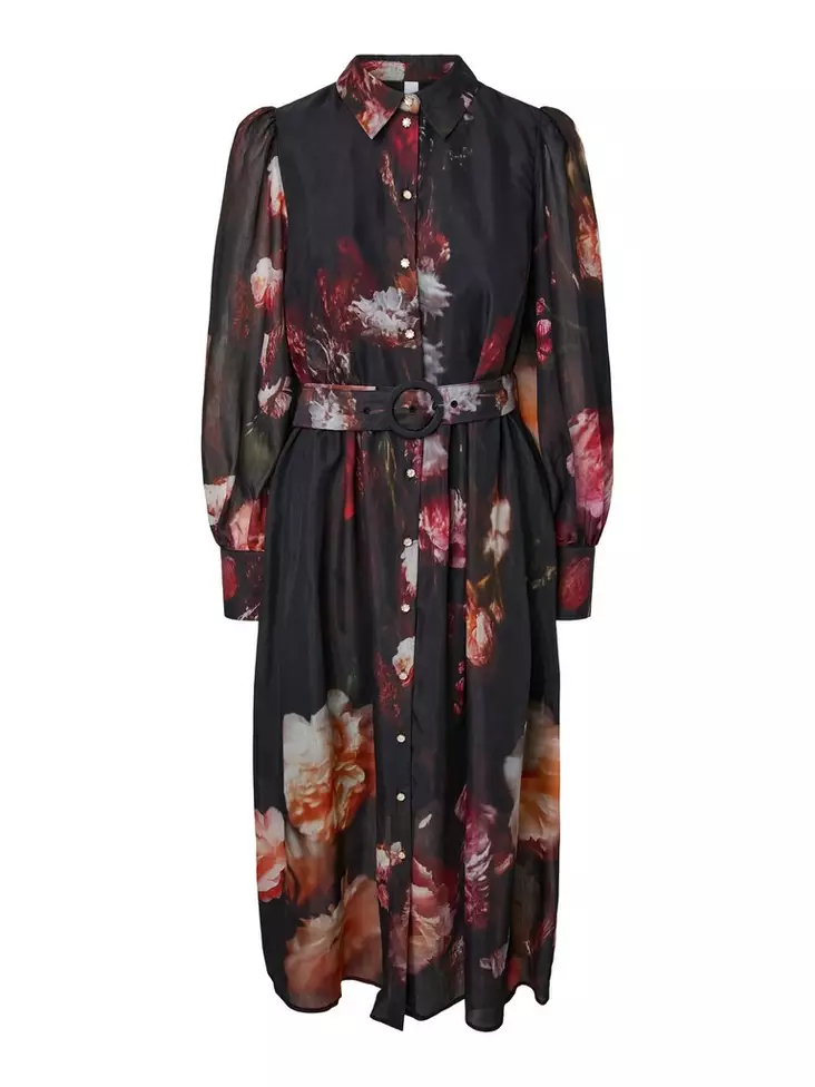 YASRomantica Pitkähihainen Mekko - Kangasmekot - 26426041463BLACK - 1