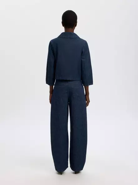 SELECTED WOMEN SLWHANNA Rento Farkkutakki 3/4-hihoilla - Farkkutakit - 26316101407DARKBL - 2