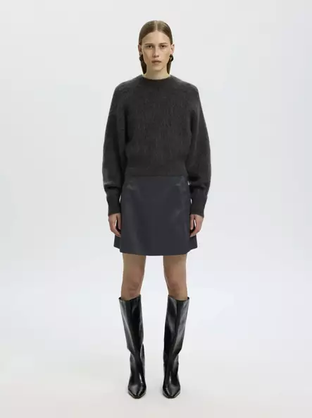 SELECTED WOMEN SLWMIRA Rento Mohair-villaneule - Neulepaidat, -tunikat, -mekot - 26416102233ASPHAL - 1