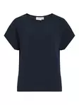 VILA VIJOSA Lyhythihainen Toppi Pyöreä Pääntie - Trikoopaidat ja Collegepaidat - NOS14101663NAVYBL - 6