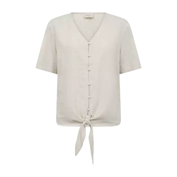 FREE/QUENT FQLAVA Solmittava Pellava Viskoosi Pusero - Kangaspaidat - NOS204238MOONBEAM - 1