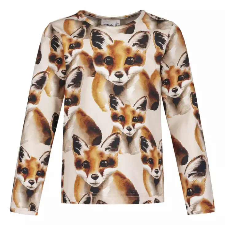 Metsola Fox Cream Pitkähihainen Paita - Paidat - NOSSHIRTFOXCREAM - 1