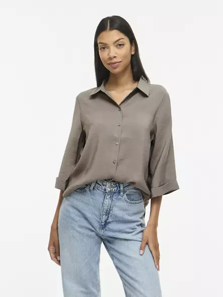 VILA VIHULA 3/4- hihainen Paita - Kangaspaidat - NOS14111779FALCON - 1