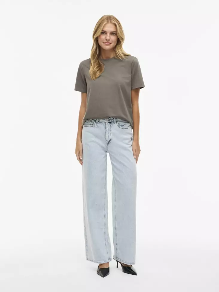 VILA VINORA Pyöreäpäänteinen T-paita - Trikoopaidat ja Collegepaidat - NOS14103448FALCON - 1