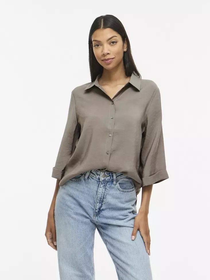 VILA VIHULA 3/4- hihainen Paita - Kangaspaidat - NOS14111779FALCON - 1