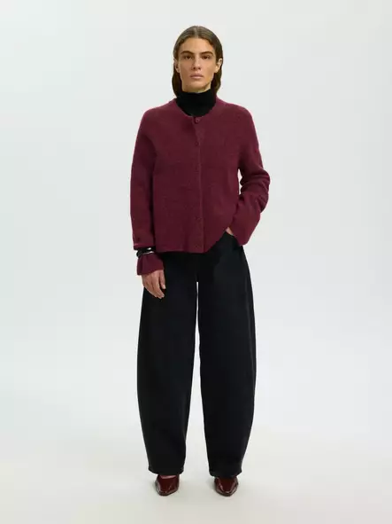 SELECTED WOMEN SLWLulu Napitettava Alpakka-Villaneuletakki - Neuletakit - NOS16098138TAWNYP - 1