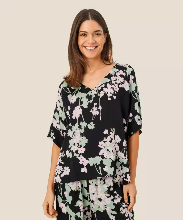 MASAI Begitta Kukkakuosillinen Viskoosipaita - Kangaspaidat - 2521010358-6048P - 1