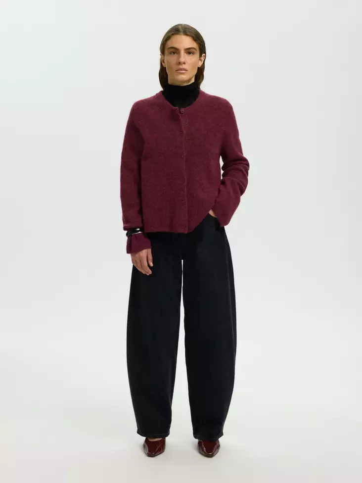 SELECTED WOMEN SLWLulu Napitettava Alpakka-Villaneuletakki - Neuletakit - NOS16098138TAWNYP - 1