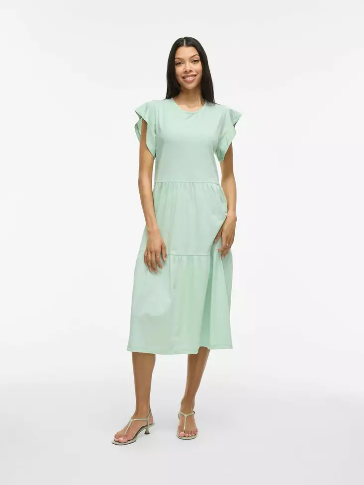 VILA Summer Lyhythihainen Midimekko - Trikoomekot ja Collegemekot - NOS14087542SILTGR - 1