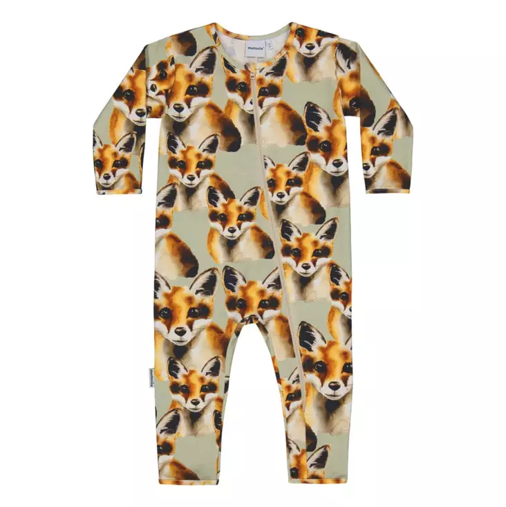 Metsola Fox Green Nightsuit - Yöasut ja Pyjamat - NOSNIGHTSUITFOXGR - 1