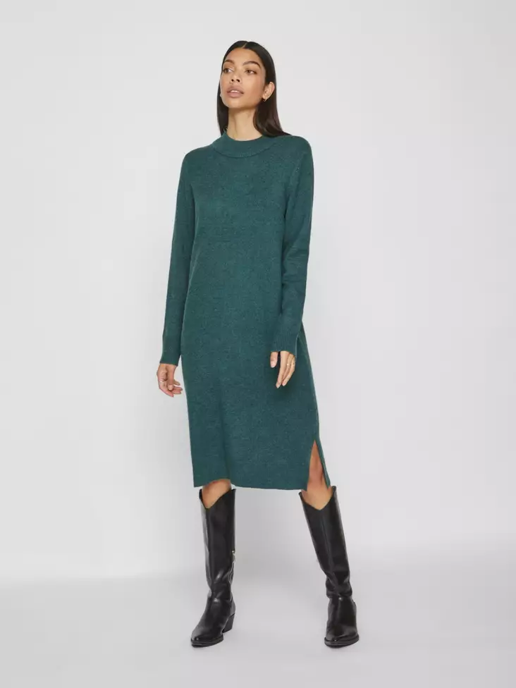 VILA Ril Pitkähihainen Pyöreäpäänteinen Midimekko - Neulepaidat, -tunikat, -mekot - NOS14061427PONDER - 1