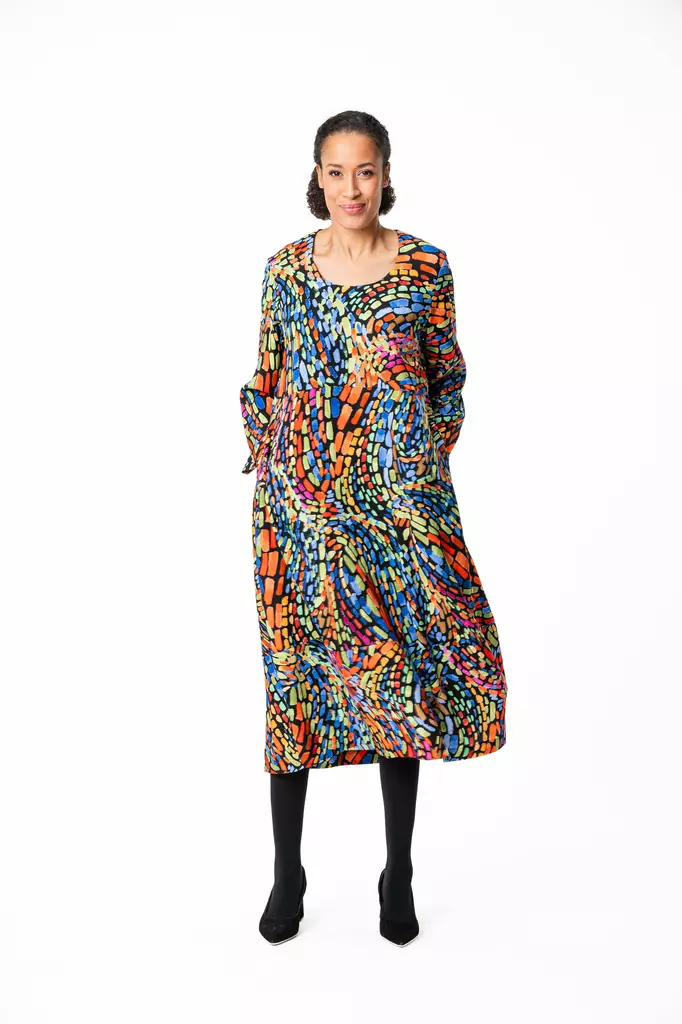 Aino Malina De Krans Viskoosikreppi Mekko - Kangasmekot - 253MALINADEKRANS - 1