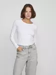 VILA Nora Pyöreäpäänteinen Pitkähihainen Paita - Trikoopaidat ja Collegepaidat - NOS14104154BRIGHT - 1