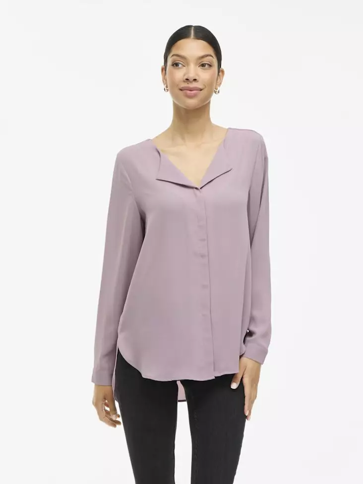 VILA VILUCY Halkiokauluksinen Paita - Kangaspaidat - NOS14044253TOADST - 1