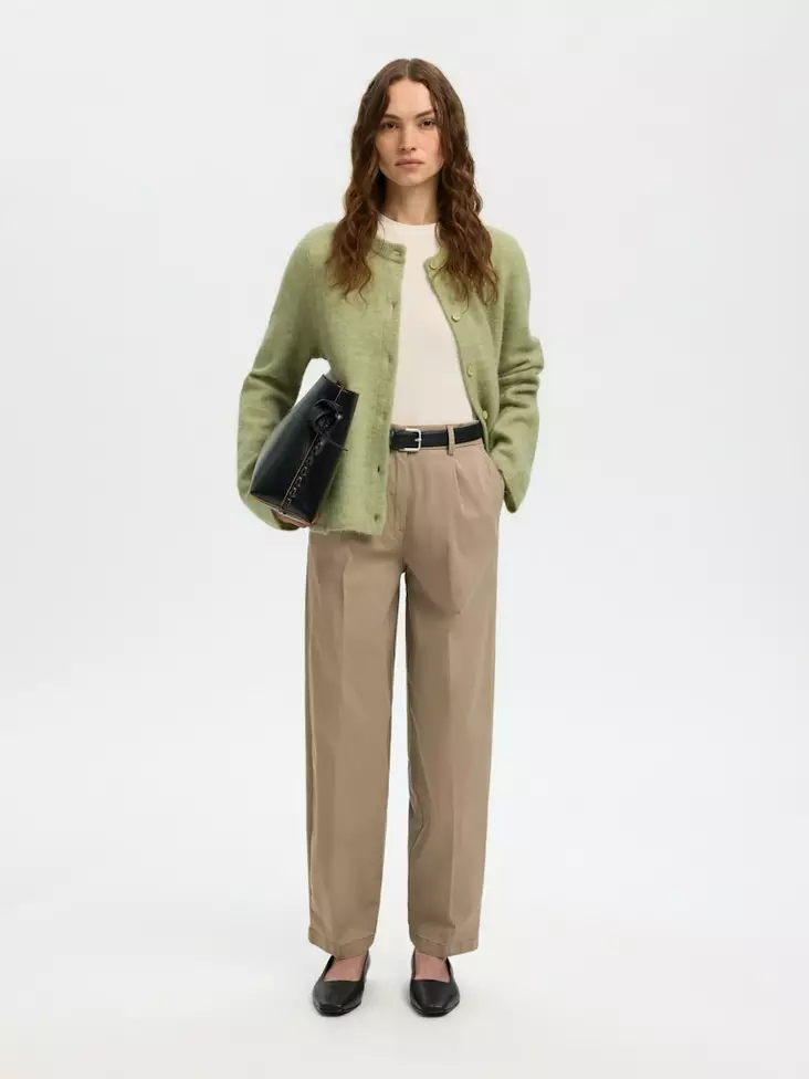 SELECTED WOMEN Lulu New Napillinen Neuletakki - Neuletakit - NOS16098138LINT - 1