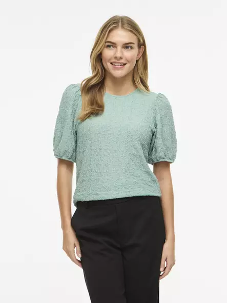 VILA VIFALL Lyhythihainen Toppi - Neulospaidat - 26114111805BLUESU - 1