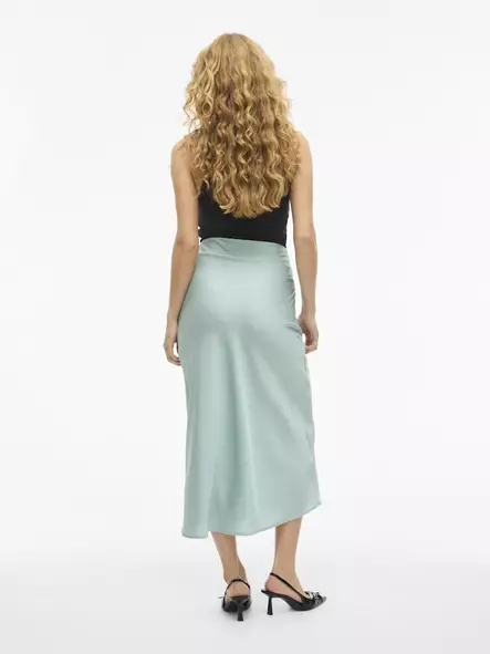 VILA VIELLETTE Korkeavyötäröinen Midihame - Pitkät hameet - NOS14084182BLUESU - 2