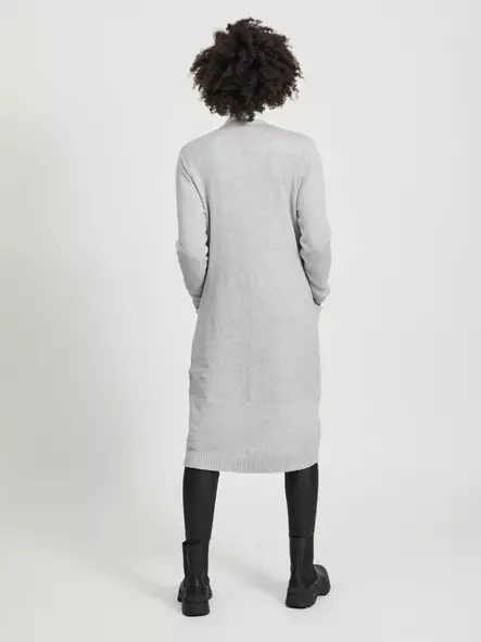 VILA VIRIL Pitkä Perusmallinen Neuletakki - Neuletakit - NOS14042770GREY - 2