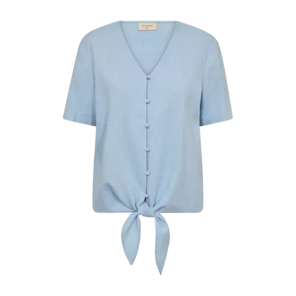 FREE/QUENT Lava Solmittava Pellava Viskoosi Pusero - Kangaspaidat - NOS204238CHAMBRAY - 1